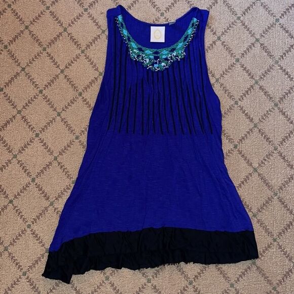 Ric Rac flowy boho top w bead detail S - Picture 4 of 6